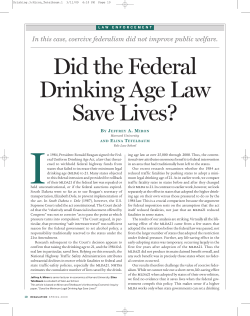 Did the Federal Drinking Age Law Save Lives?