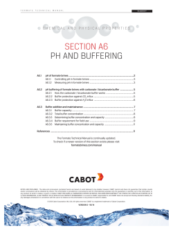 pH and Buffering - Cabot Corporation