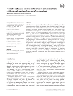 Formation of water‐soluble metal cyanide complexes from solid