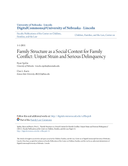 Family Structure as a Social Context for Family Conflict: Unjust