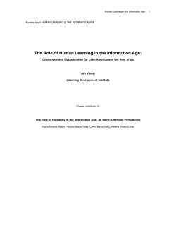The role of human learning in the information age: Challenges and