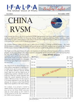 November 2008 CHINA RVSM