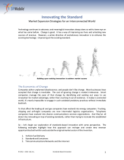 Innovating the Standard
