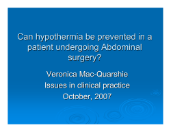 Can hypothermia be prevented in a patient undergoing Total