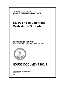 Study of Seclusion and Restraint in Schools