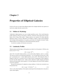 Properties of Elliptical Galaxies