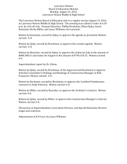 Lawrence-Nelson Board of Education Minutes Monday, August 15