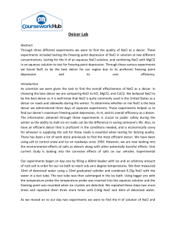Deicer Lab - iStudyHub