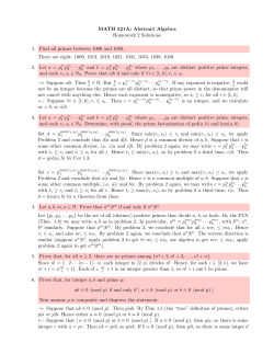 MATH 521A: Abstract Algebra Homework 2 Solutions 1. Find all