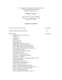 The Association for Diplomatic Studies and Training Foreign Affairs