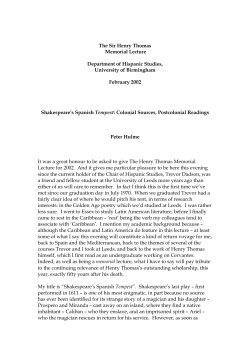 The Spanish Tempest - University of Essex Research Repository