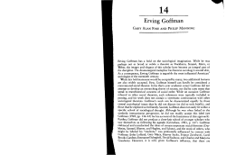 Erving Goffman - Center for Democratic Culture