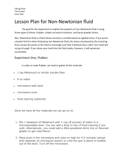 Lesson Plan for Non-Newtonian fluid