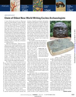 Claim of Oldest New World Writing Excites