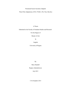 Three Film Adaptations of HG Wells`s The Time