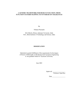 FROM FUNCTION-TO-FORM MAPPING TO SYNTHESIS OF