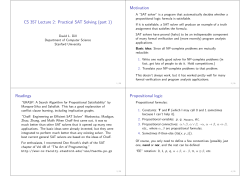 Boolean Satisfiability