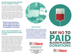 Say NO to paid blood/plasma donations