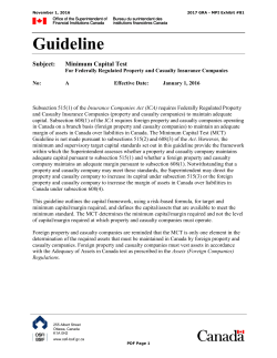 Minimum Capital Test 2016