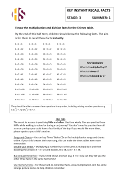 key instant recall facts stage: 3 summer: 1