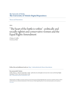 The heart of the battle is within - University of Toledo Digital Repository