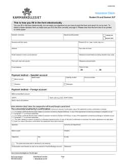 Student IN, claim form