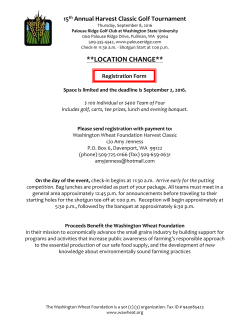 golf registration 2016 - the Washington Wheat Foundation