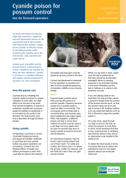 PA09 - possum control poison - Bay of Plenty Regional Council