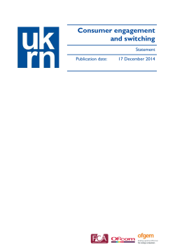 Consumer engagement and switching