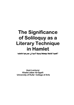 The Significance of Soliloquy as a in Hamlet