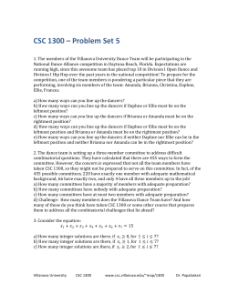 Problem Set 5 - Villanova Computer Science
