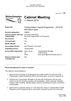 Transportation Capital Programme