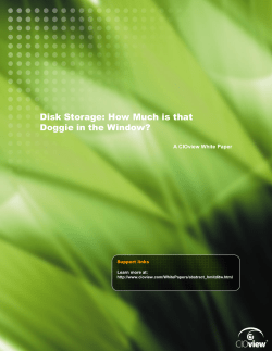 Disk Storage: How Much is that Doggie in the Window?