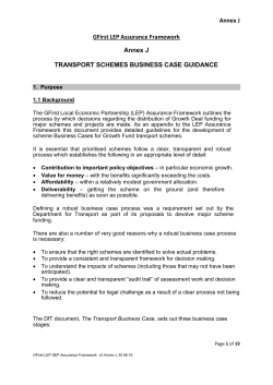 Annex J GFirst LEP Assurance Framework Annex J TRANSPORT