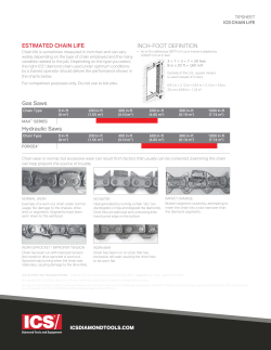 Gas Saws INCH-FOOT DEFINITION ESTimaTEd Chain LifE