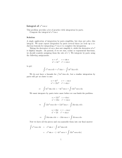 Integral of x4 cos(x)