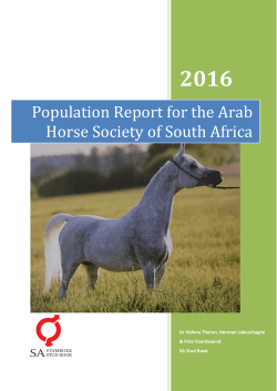 Arabian Horse Population Report - Arab Horse Society of South Africa