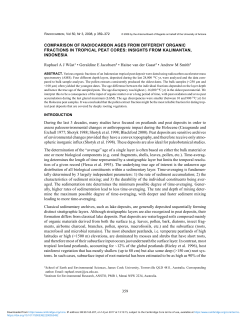 359 comparison of radiocarbon ages from different organic fractions
