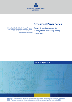 Basel III and recourse to Eurosystem monetary - ECB