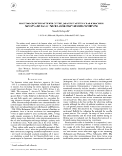 MOLTING GROWTH PATTERNS OF THE