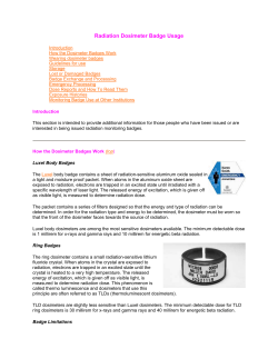 Radiation Dosimeter Badge Usage