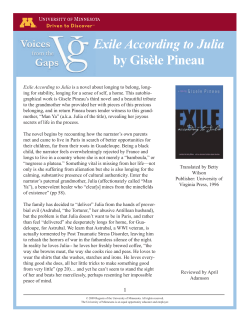 Exile According to Julia by Gis&egrave;le Pineau