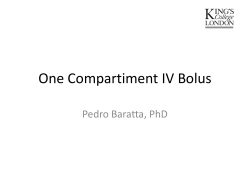One Compartiment IV Bolus
