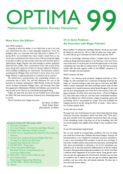 Optima 99 - Mathematical Optimization Society
