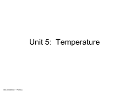 Measurement of Temperature