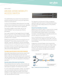S2500 Mobility Access Switch Data Sheet