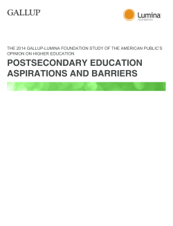 postsecondary education aspirations and barriers