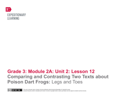 Grade 3: Module 2A: Unit 2: Lesson 12 Comparing and Contrasting