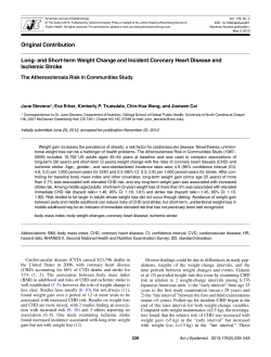 Long-and Short-term Weight Change and Incident Coronary Heart