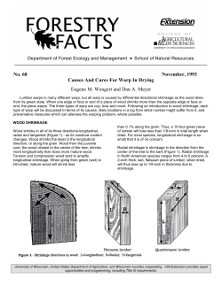 No. 68 November, 1993 Causes And Cures For Warp In Drying